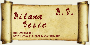 Milana Vesić vizit kartica